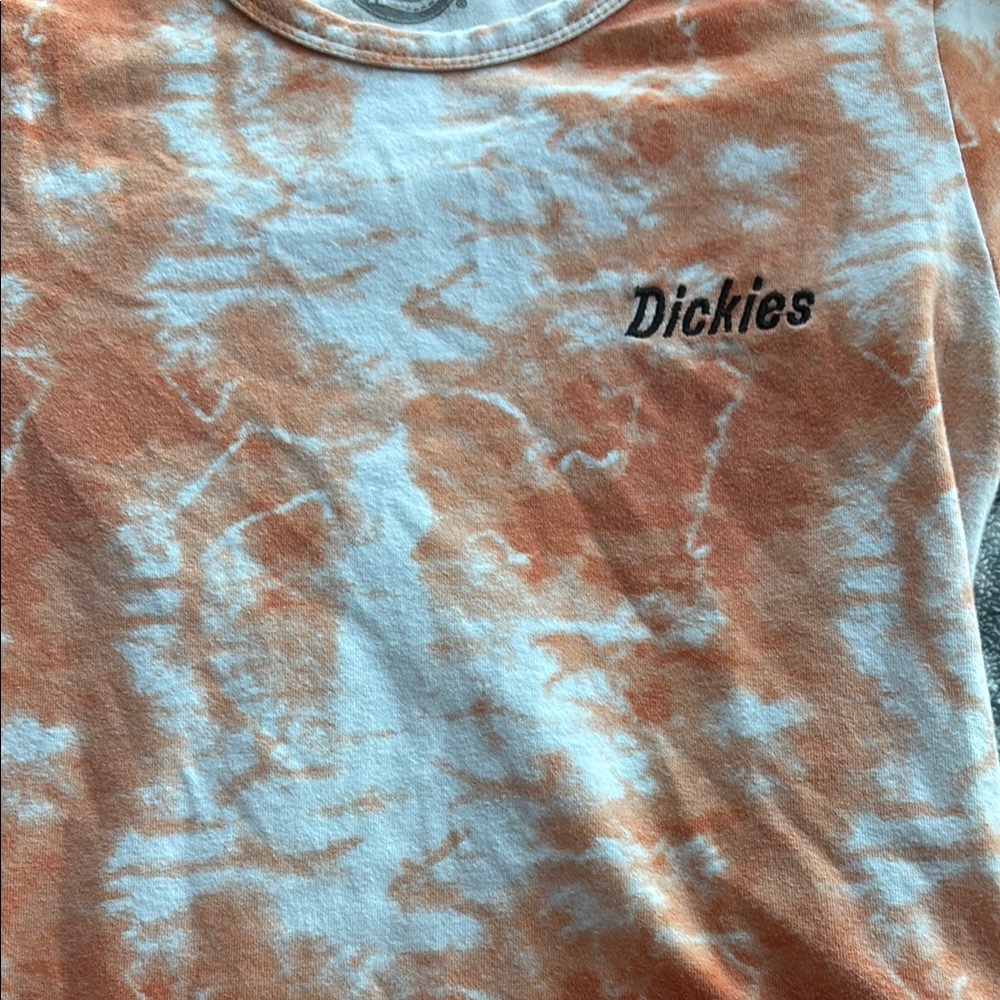 Dickies Orange and White Tie-Dye Tee